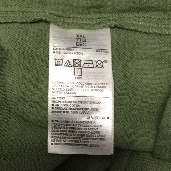 Old Navy Womens Cotton Button Front Midi Dress Green Gauzy Tie Belt Size 2XL - Picture 6 of 8